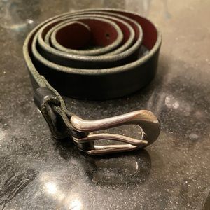 Black Belt with Silver Belt Buckle